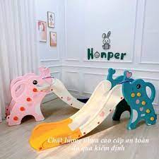 CẦU TRƯỢT ĐƠN HONPER HÌNH VOI - XANH - HỒNG (CÁI)