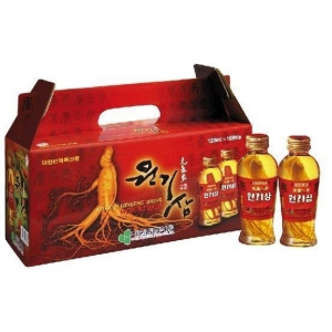 NƯỚC HỒNG SÂM CÓ CỦ WON KI SAM KORE.A GINSENG DRINK chai
