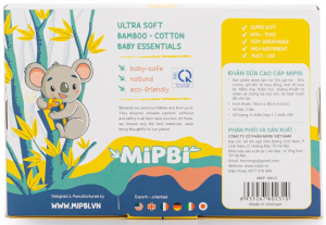 KHĂN SỮA CAO CẤP MIPBI 70 BAMBOO + 30 COTTON KSCC SET 5